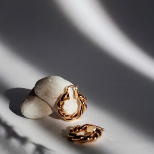 Hoa tai ear cuff bac 925